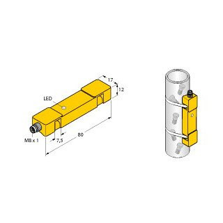 Turck Inductieve sensor inductieve naderingsschakelaar schakelafstand 20MM 8HZ kunststof steekaansluiting