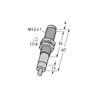 Turck Inductieve sensor inductieve naderingsschakelaar schakelafstand 4MM 1000HZ metaal kabel