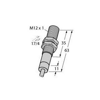 Turck Inductieve sensor inductieve naderingsschakelaar schakelafstand 2MM 1000HZ metaal kabel
