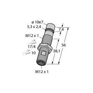 Turck Inductieve sensor inductieve naderingsschakelaar schakelafstand 1,5MM 600HZ metaal steekaansluiting