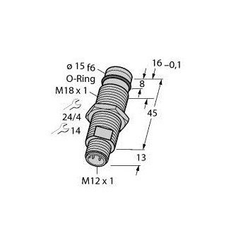 Turck Inductieve sensor inductieve naderingsschakelaar schakelafstand 2MM 2000HZ metaal steekaansluiting