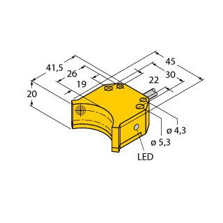 Turck Inductieve sensor inductieve naderingsschakelaar schakelafstand 4MM 50HZ kunststof kabel