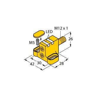 Turck Inductieve sensor inductieve naderingsschakelaar schakelafstand 4MM 50HZ kunststof steekaansluiting