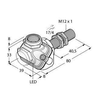 Turck Inductieve sensor inductieve naderingsschakelaar schakelafstand 4MM 2000HZ metaal klem