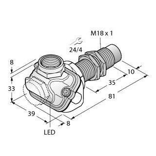 Turck Inductieve sensor inductieve naderingsschakelaar schakelafstand 15MM 1500HZ metaal klem