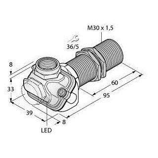 Turck Inductieve sensor inductieve naderingsschakelaar schakelafstand 15MM 750HZ metaal klem