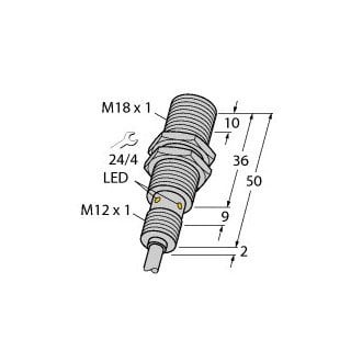 Turck Inductieve sensor inductieve naderingsschakelaar schakelafstand 8MM 1500HZ metaal kabel