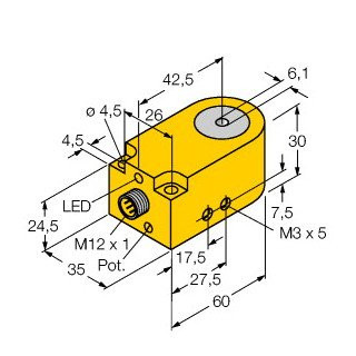 Turck Inductieve sensor inductieve naderingsschakelaar 8HZ kunststof steekaansluiting