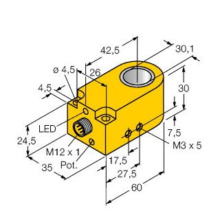 Turck Inductieve sensor inductieve naderingsschakelaar 8HZ kunststof steekaansluiting