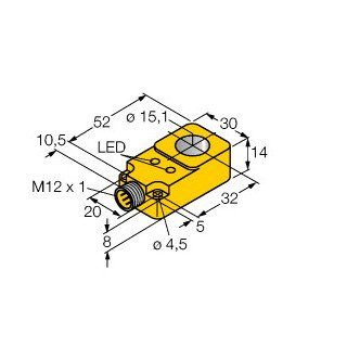 Turck Inductieve sensor inductieve naderingsschakelaar 8HZ kunststof steekaansluiting