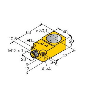 Turck Inductieve sensor inductieve naderingsschakelaar 8HZ kunststof steekaansluiting