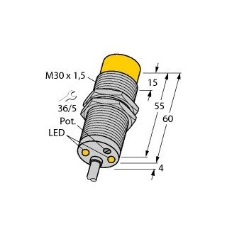 Turck Inductieve sensor inductieve naderingsschakelaar schakelafstand 20MM metaal kabel Turck Inductieve sensor inductieve naderingsschakelaar schakelafstand 20MM metaal kabel