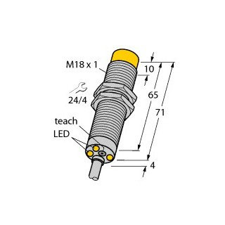 Turck Inductieve sensor inductieve naderingsschakelaar schakelafstand 12MM metaal kabel