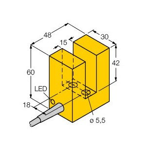 Turck Inductieve sensor inductieve naderingsschakelaar 500HZ kunststof kabel