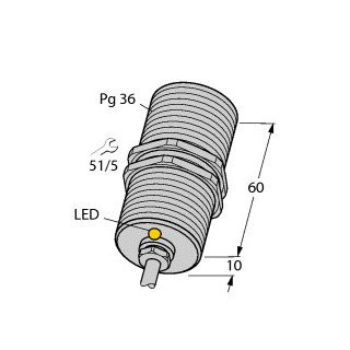 Turck Inductieve sensor inductieve naderingsschakelaar schakelafstand 20MM 100HZ metaal kabel