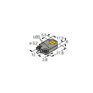 Turck Inductieve sensor inductieve naderingsschakelaar schakelafstand 3MM 1000HZ kunststof kabel