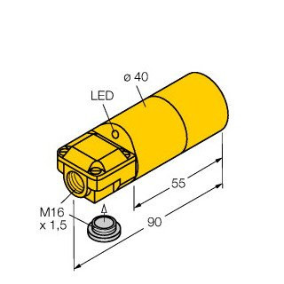 Turck Inductieve sensor inductieve naderingsschakelaar schakelafstand 20MM 100HZ kunststof klem