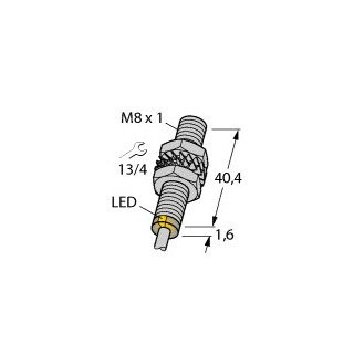 Turck Inductieve sensor inductieve naderingsschakelaar schakelafstand 2MM 20HZ metaal kabel