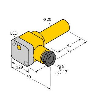 Turck Inductieve sensor inductieve naderingsschakelaar schakelafstand 10MM 20HZ kunststof klem