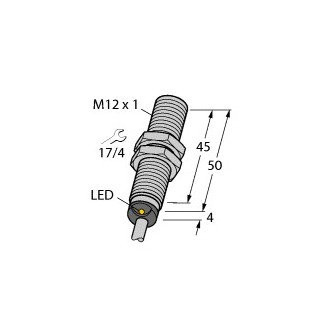 Turck Inductieve sensor inductieve naderingsschakelaar schakelafstand 2MM 1000HZ metaal kabel