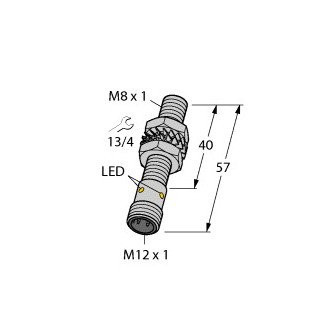 Turck Inductieve sensor inductieve naderingsschakelaar schakelafstand 1,5MM 3000HZ metaal steekaansluiting