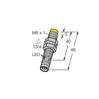 Turck Inductieve sensor inductieve naderingsschakelaar schakelafstand 3MM 3000HZ metaal steekaansluiting