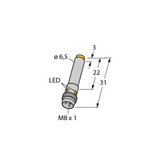 Turck Inductieve sensor inductieve naderingsschakelaar schakelafstand 3MM 3000HZ metaal steekaansluiting
