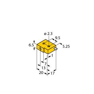 Turck Inductieve sensor inductieve naderingsschakelaar schakelafstand 1MM 2000HZ kunststof kabel