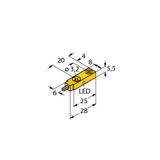 Turck Inductieve sensor inductieve naderingsschakelaar schakelafstand 3,5MM 2000HZ kunststof kabel