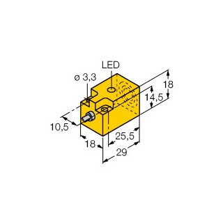 Turck Inductieve sensor inductieve naderingsschakelaar schakelafstand 5MM 500HZ kunststof kabel