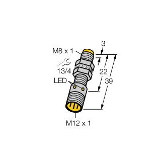 Turck Inductieve sensor inductieve naderingsschakelaar schakelafstand 3MM 3000HZ metaal steekaansluiting