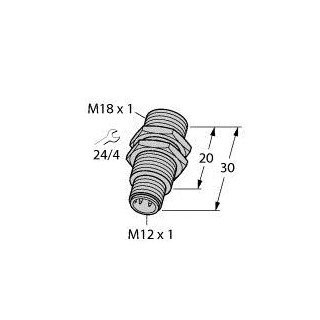 Turck Inductieve sensor inductieve naderingsschakelaar schakelafstand 5MM 500HZ metaal steekaansluiting