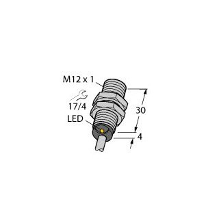 Turck Inductieve sensor inductieve naderingsschakelaar schakelafstand 2MM 5000HZ metaal kabel