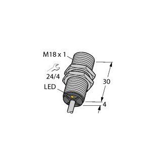 Turck Inductieve sensor inductieve naderingsschakelaar schakelafstand 5MM 1000HZ metaal kabel