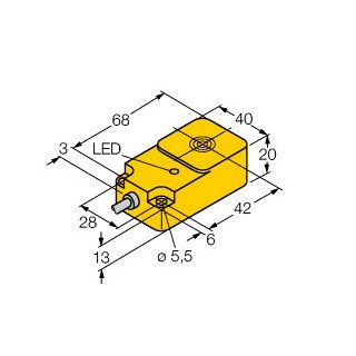 Turck Inductieve sensor inductieve naderingsschakelaar schakelafstand 15MM 1000HZ kunststof kabel