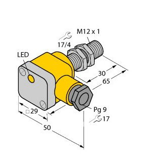 Turck Inductieve sensor inductieve naderingsschakelaar schakelafstand 2MM 5000HZ metaal klem
