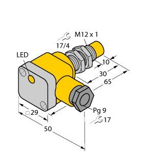 Turck Inductieve sensor inductieve naderingsschakelaar schakelafstand 5MM 2000HZ metaal klem