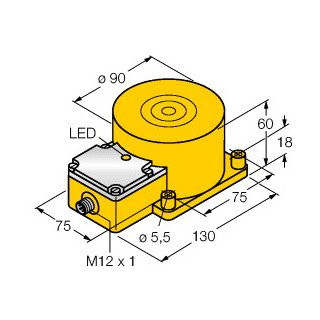 Turck Inductieve sensor inductieve naderingsschakelaar schakelafstand 100MM 250HZ kunststof steekaansluiting