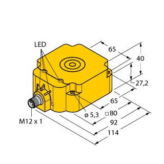 Turck Inductieve sensor inductieve naderingsschakelaar schakelafstand 75MM 250HZ kunststof steekaansluiting