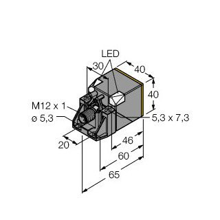 Turck Inductieve sensor inductieve naderingsschakelaar schakelafstand 20MM 250HZ kunststof steekaansluiting