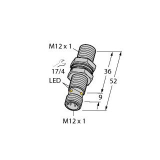 Turck Inductieve sensor inductieve naderingsschakelaar schakelafstand 2MM 2000HZ metaal steekaansluiting
