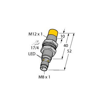Turck Inductieve sensor inductieve naderingsschakelaar schakelafstand 10MM 2000HZ metaal steekaansluiting