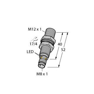 Turck Inductieve sensor inductieve naderingsschakelaar schakelafstand 4MM 2000HZ metaal steekaansluiting