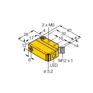 Turck Inductieve sensor inductieve naderingsschakelaar schakelafstand 5MM 1000HZ kunststof steekaansluiting