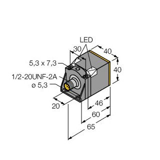 Turck Inductieve sensor inductieve naderingsschakelaar schakelafstand 25MM 10HZ kunststof steekaansluiting
