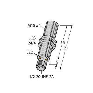 Turck Inductieve sensor inductieve naderingsschakelaar schakelafstand 5MM 10HZ metaal steekaansluiting