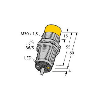 Turck Inductieve sensor inductieve naderingsschakelaar schakelafstand 20MM 10HZ metaal kabel