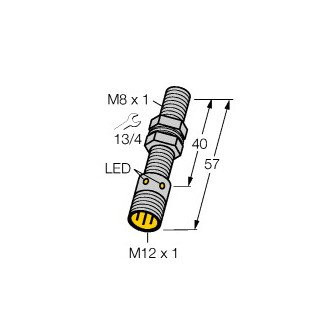 Turck Inductieve sensor inductieve naderingsschakelaar schakelafstand 1,5MM 2000HZ metaal steekaansluiting
