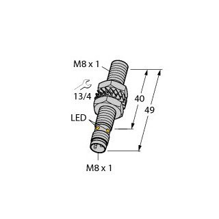 Turck Inductieve sensor inductieve naderingsschakelaar schakelafstand 1,5MM 2000HZ metaal steekaansluiting