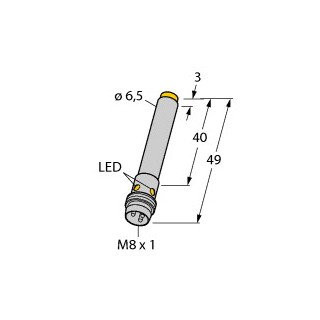 Turck Inductieve sensor inductieve naderingsschakelaar schakelafstand 6MM 1000HZ metaal steekaansluiting